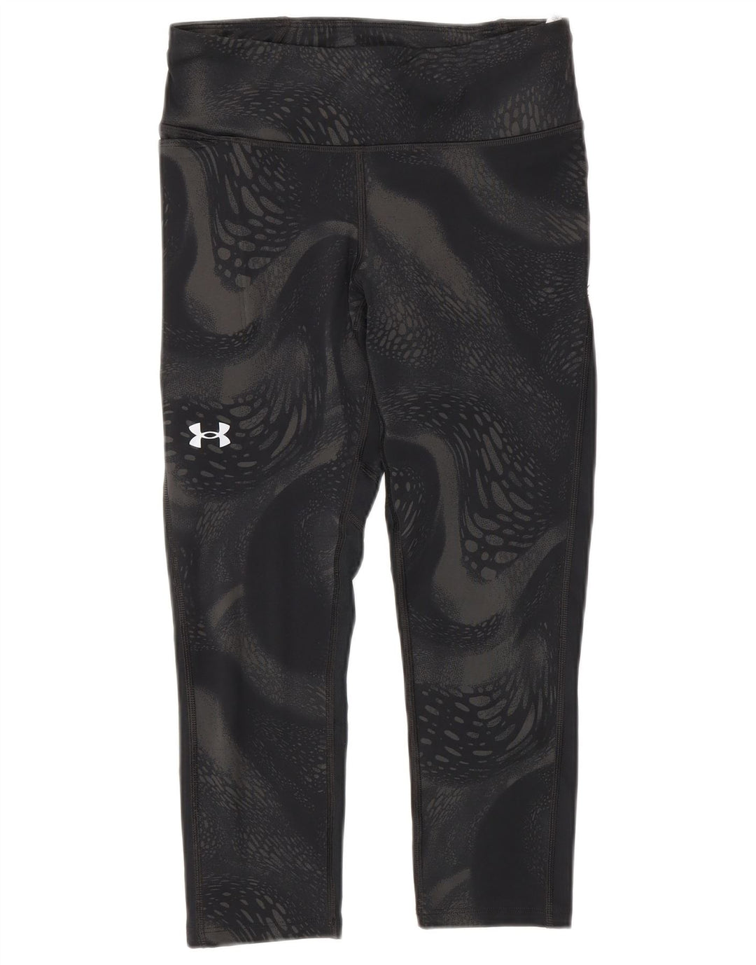 Under Armour Legging Capri de Compression pour Femme UK 10 Petit Noir Géométrique