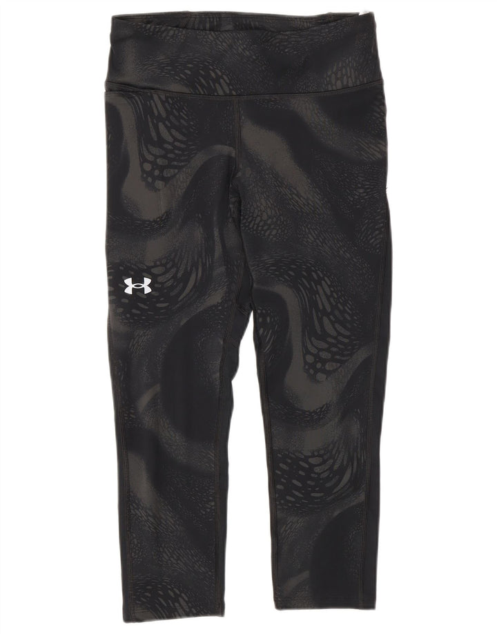Under Armour Legging Capri de Compression pour Femme UK 10 Petit Noir Géométrique