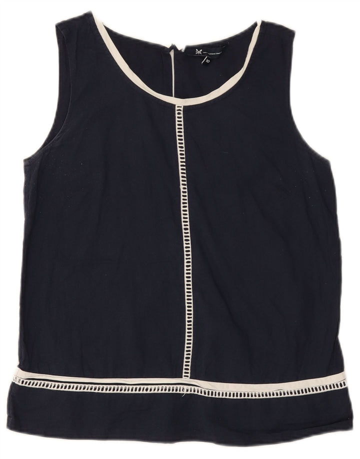 J. Crew Débardeur Femme UK 10 Small Bleu Marine Coton