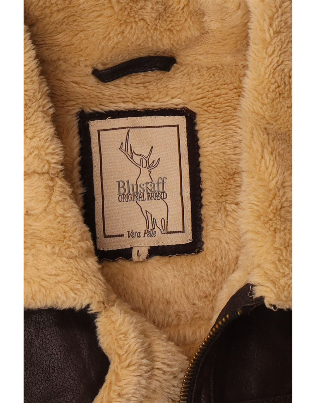 BLUSTAFF Veste en peau de mouton pour femme UK 16 Grand cuir marron