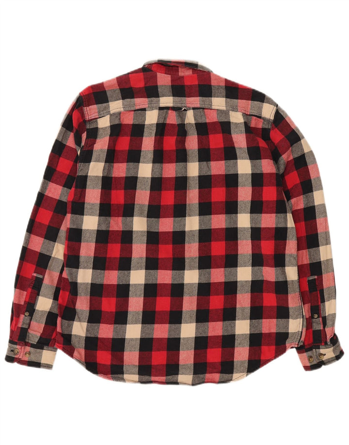 EDDIE BAUER Chemise en flanelle pour homme en coton à grands carreaux rouges
