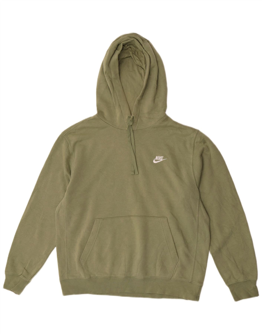 Nike Pull à capuche pour homme en coton vert Taille L