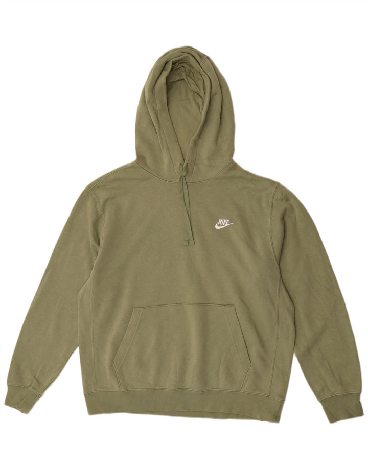 Nike Pull à capuche pour homme en coton vert Taille L