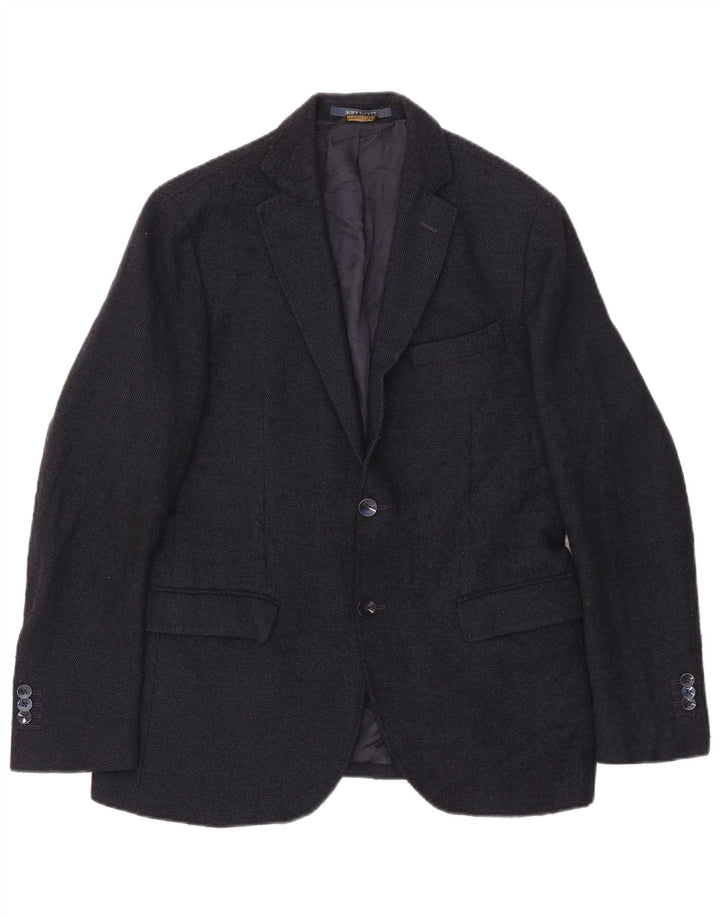 Massimo Dutti Veste Blazer 2 Boutons Homme EU 48 Laine Bleu Marine Moyen