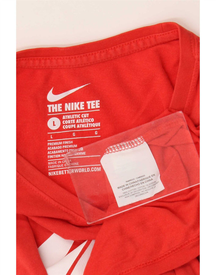 Nike T-shirt graphique coupe athlétique pour hommes, grand coton rouge