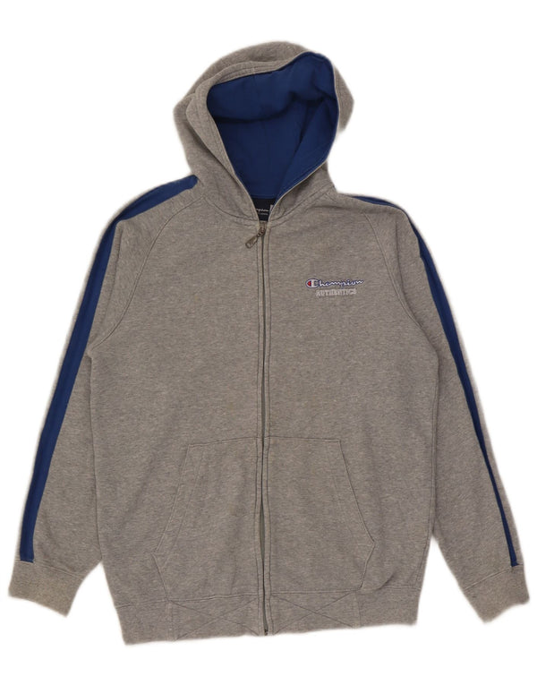 Champion Pull à capuche zippé pour garçon 13-14 ans XL Gris Colorblock Coton