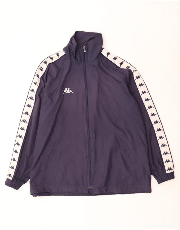 Kappa Veste de Pluie Homme UK 42 XL Bleu Marine Colorblock Polyester
