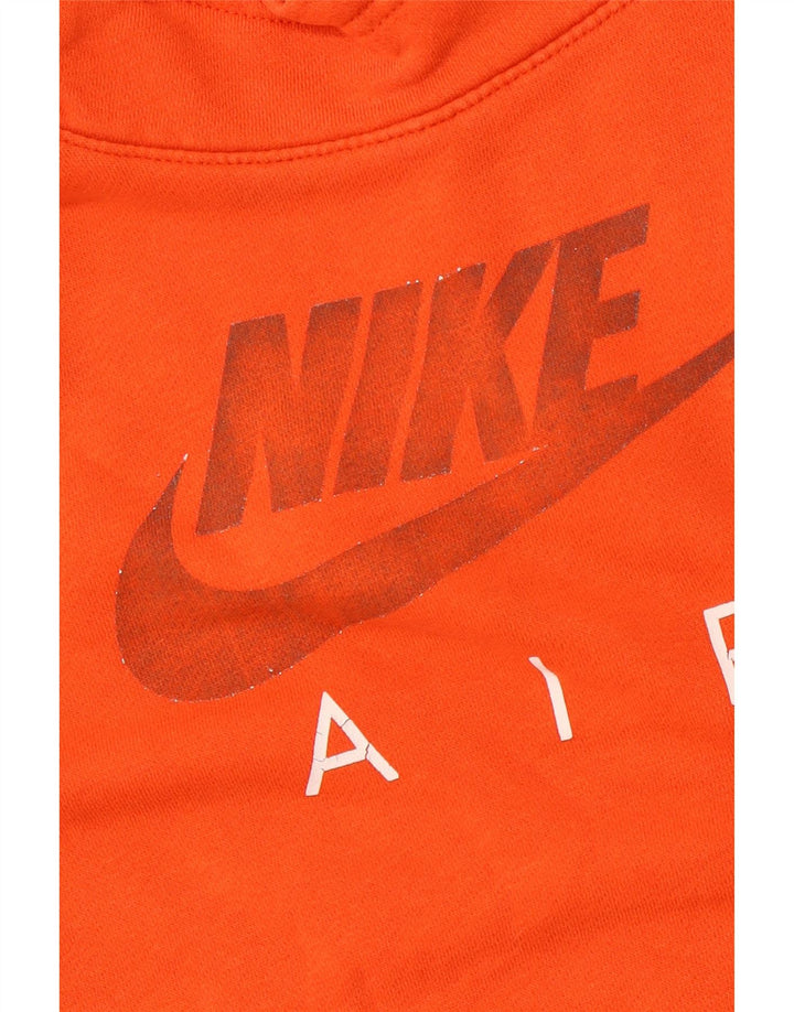 NIKE Pull à capuche coupe ample graphique pour femme UK 10 Small Orange Colourblock