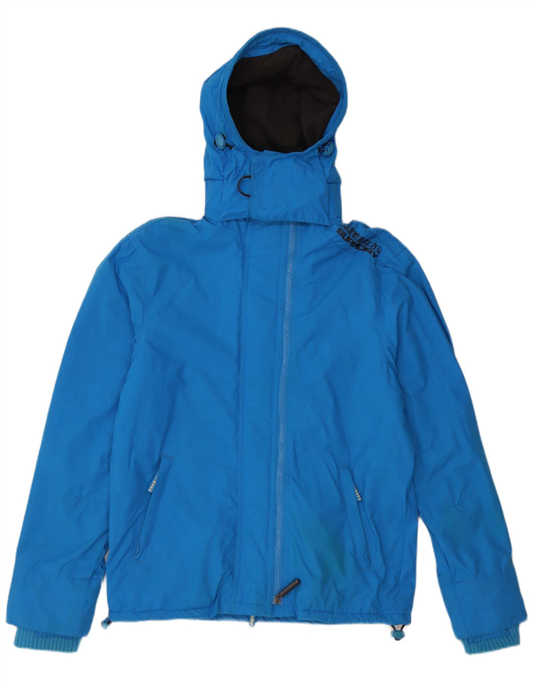 SUPERDRY Veste coupe-vent à capuche The Windcheater pour homme UK 40 Large Bleu