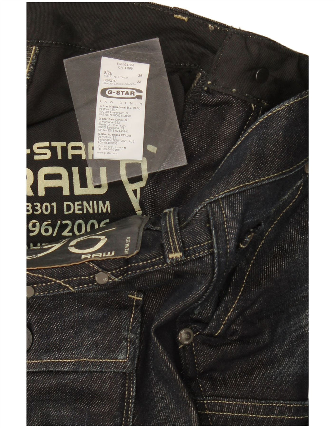 G-Star Jean Slim Femme W28 L32 Bleu Marine Coton
