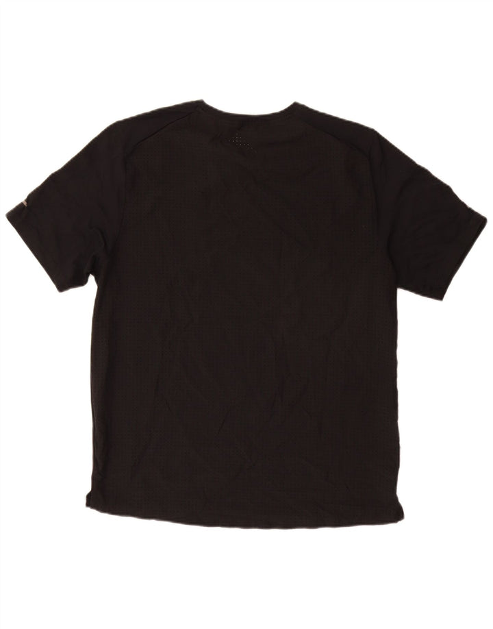 NIKE Hommes Dri Fit Graphic T-Shirt Top Noir Moyen Polyester