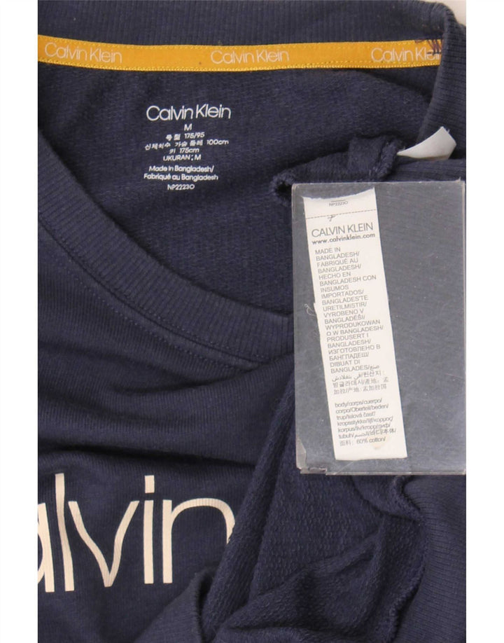 Calvin Klein Sweat-shirt graphique pour homme en coton bleu marine moyen