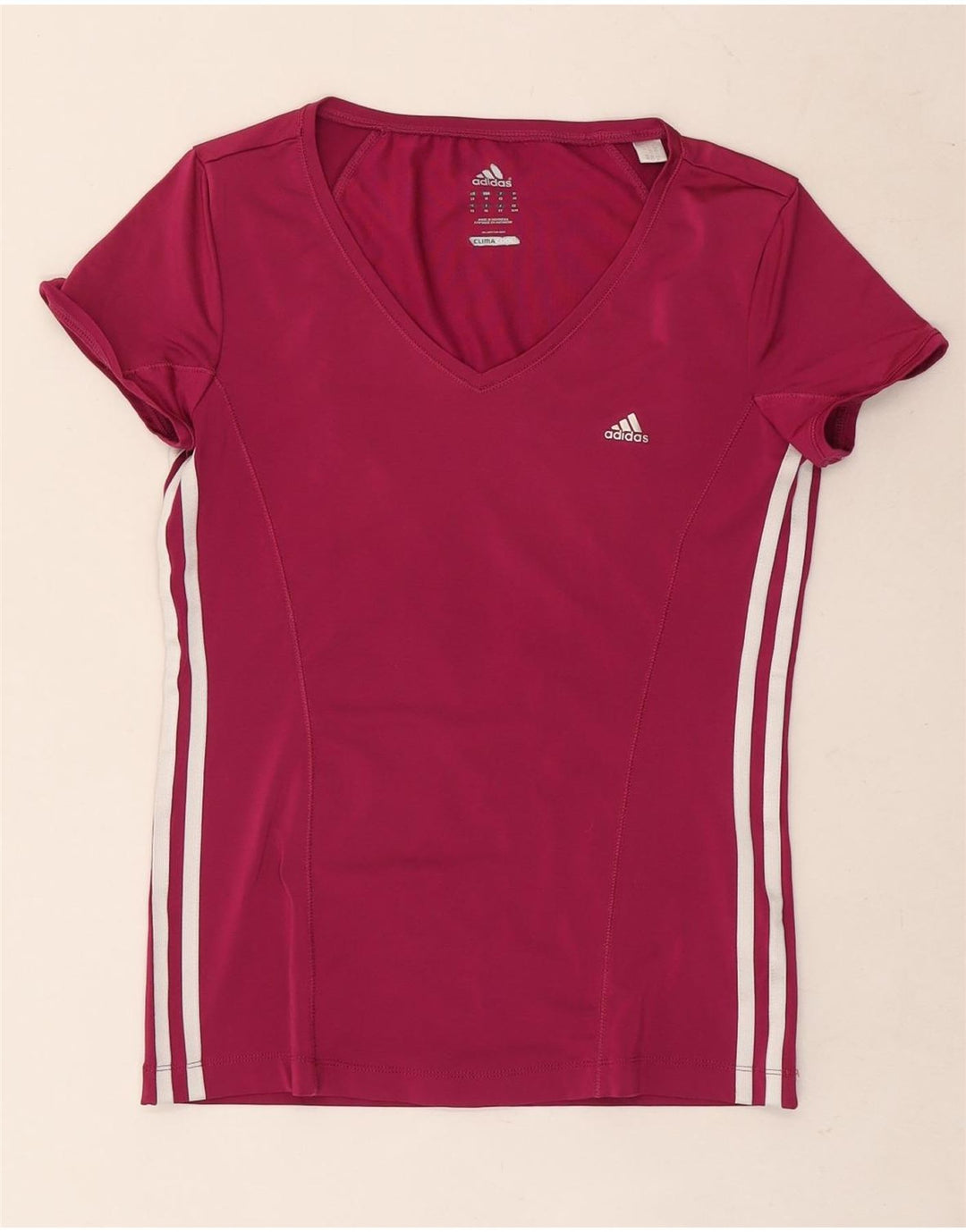 Adidas Femmes Climacool T-Shirt Top UK 14 Rose Moyen Polyester