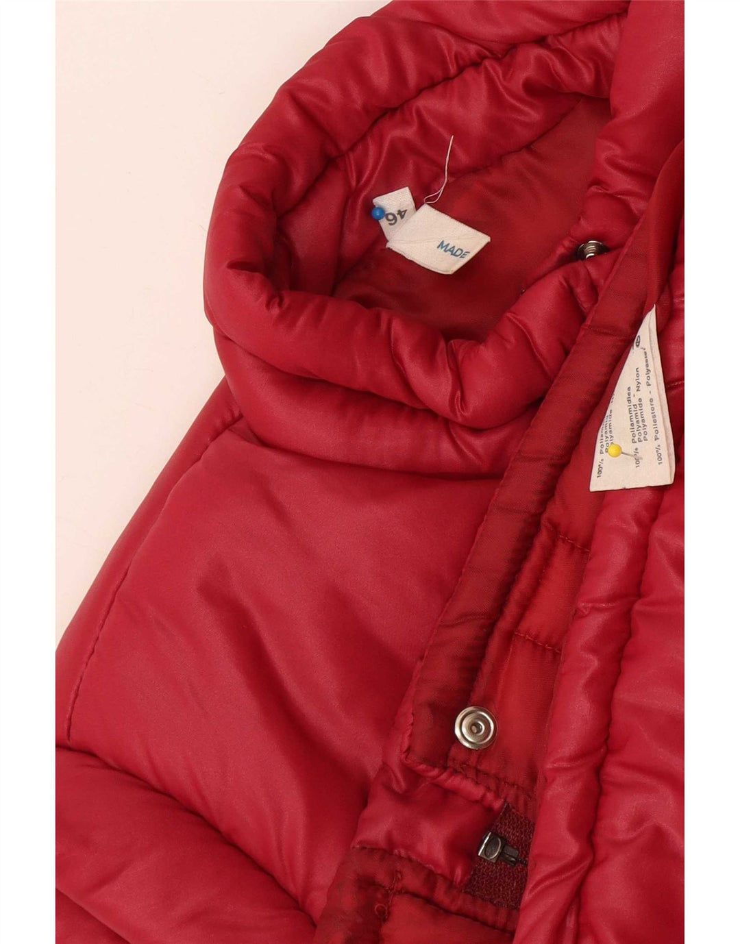 gilet rembourré femme vintage IT 46 Grand Polyamide Rouge