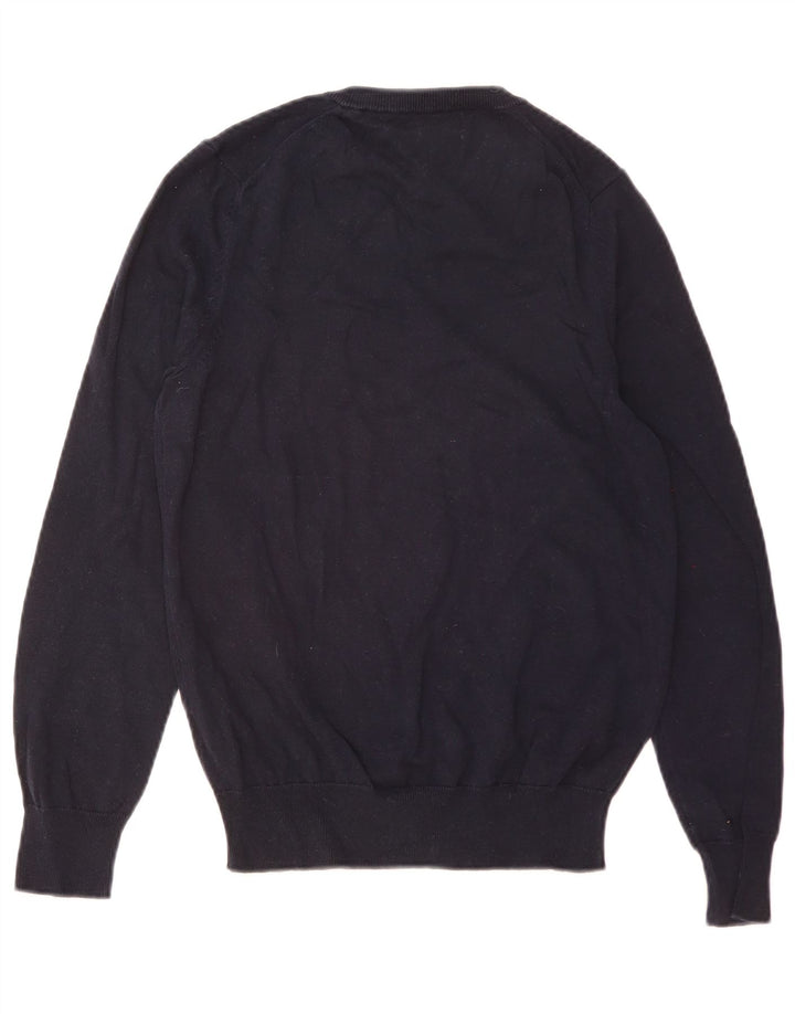 Marks & Spencer Pull col V pour homme en coton bleu marine Taille S