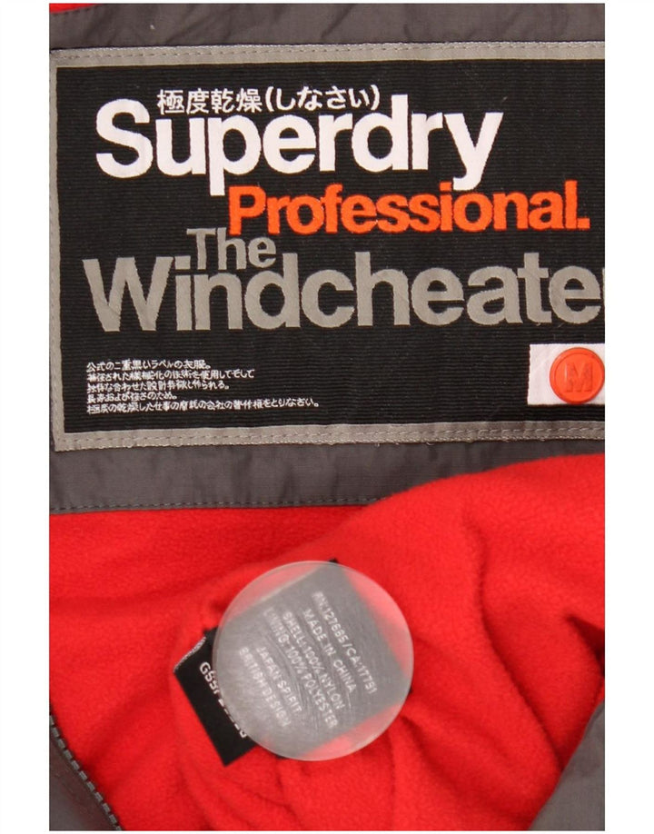 Superdry Veste coupe-vent graphique pour femme UK 12 Gris moyen