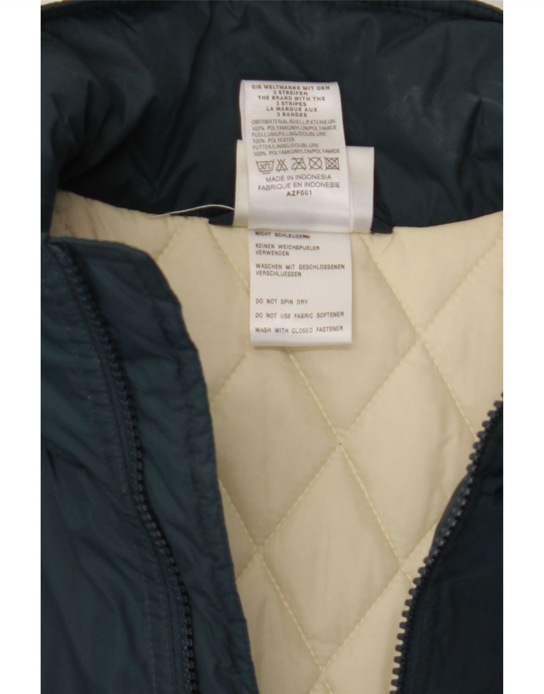 Adidas Veste rembourrée pour homme UK 38/40 Medium Bleu marine Nylon