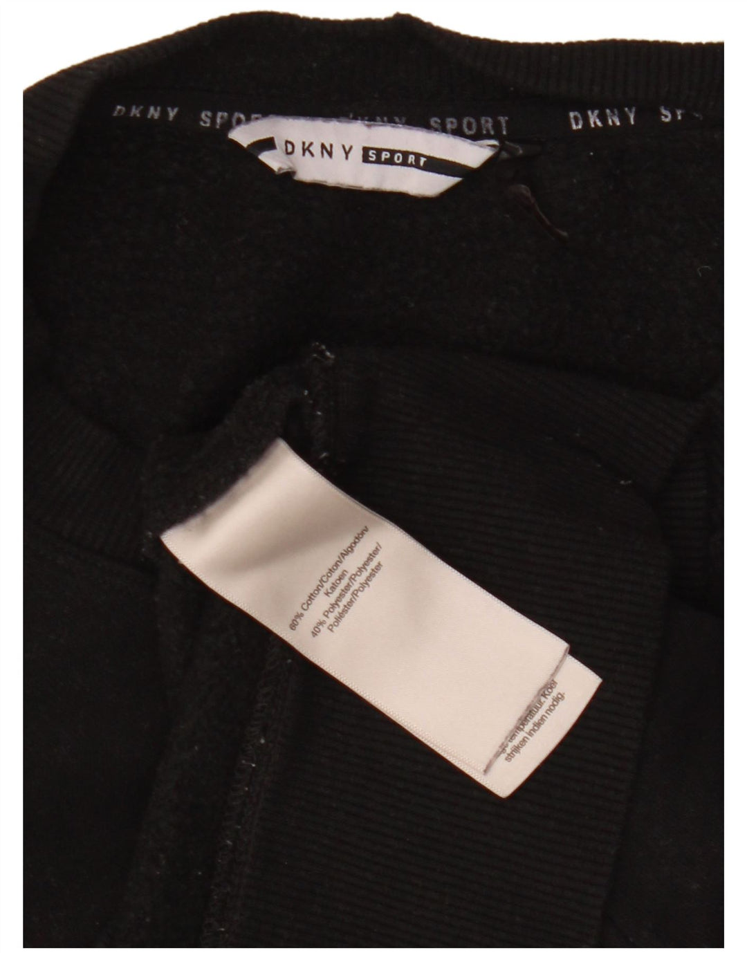 Dkny Sweat-shirt graphique pour femme UK 14 Medium Black Colourblock