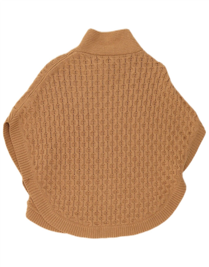 Massimo Dutti Pull Poncho Fille 12-13 Ans Laine Marron