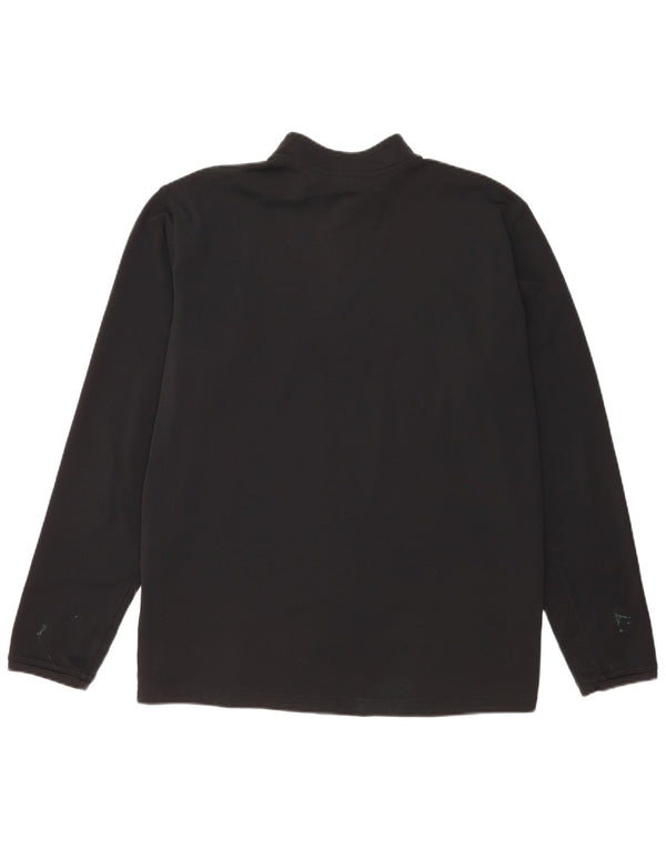 Nike Hommes Dri Fit Zip Neck Pull Survêtement Top 2XL Noir Polyester