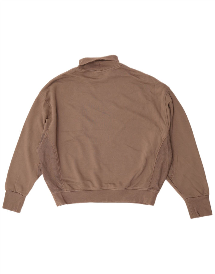 Reebok Sweat-shirt surdimensionné à col roulé pour femme UK 16/18 Large Marron