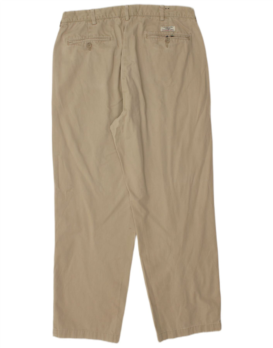 POLO RALPH LAUREN Pantalon Chino Droit Homme W35 L30 Coton Beige