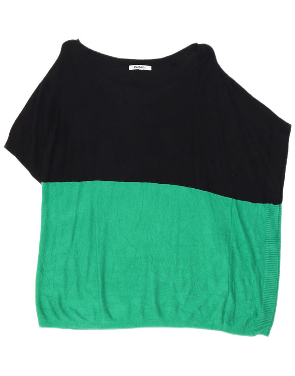 Dkny Pull col bateau pour femme UK 20 2XL Noir Colourblock