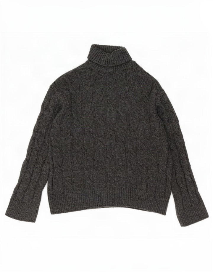 Marks & Spencer Pull col roulé pour femme UK 14 Gris moyen Acrylique