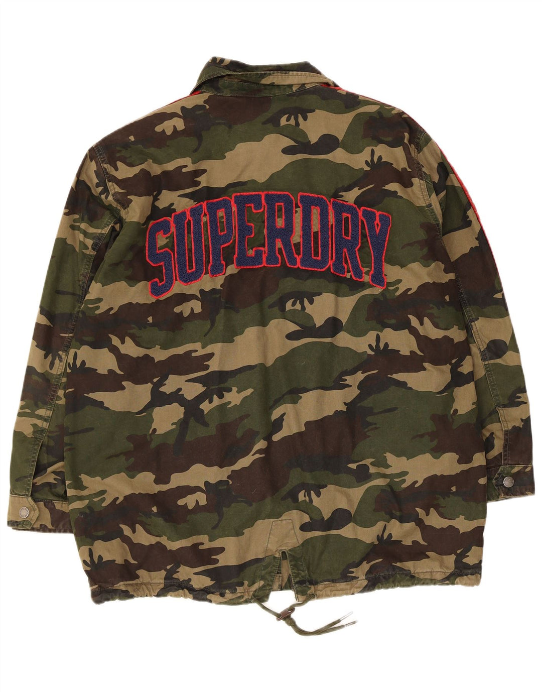 Superdry Veste militaire graphique pour femme UK 12 Medium Khaki Camouflage
