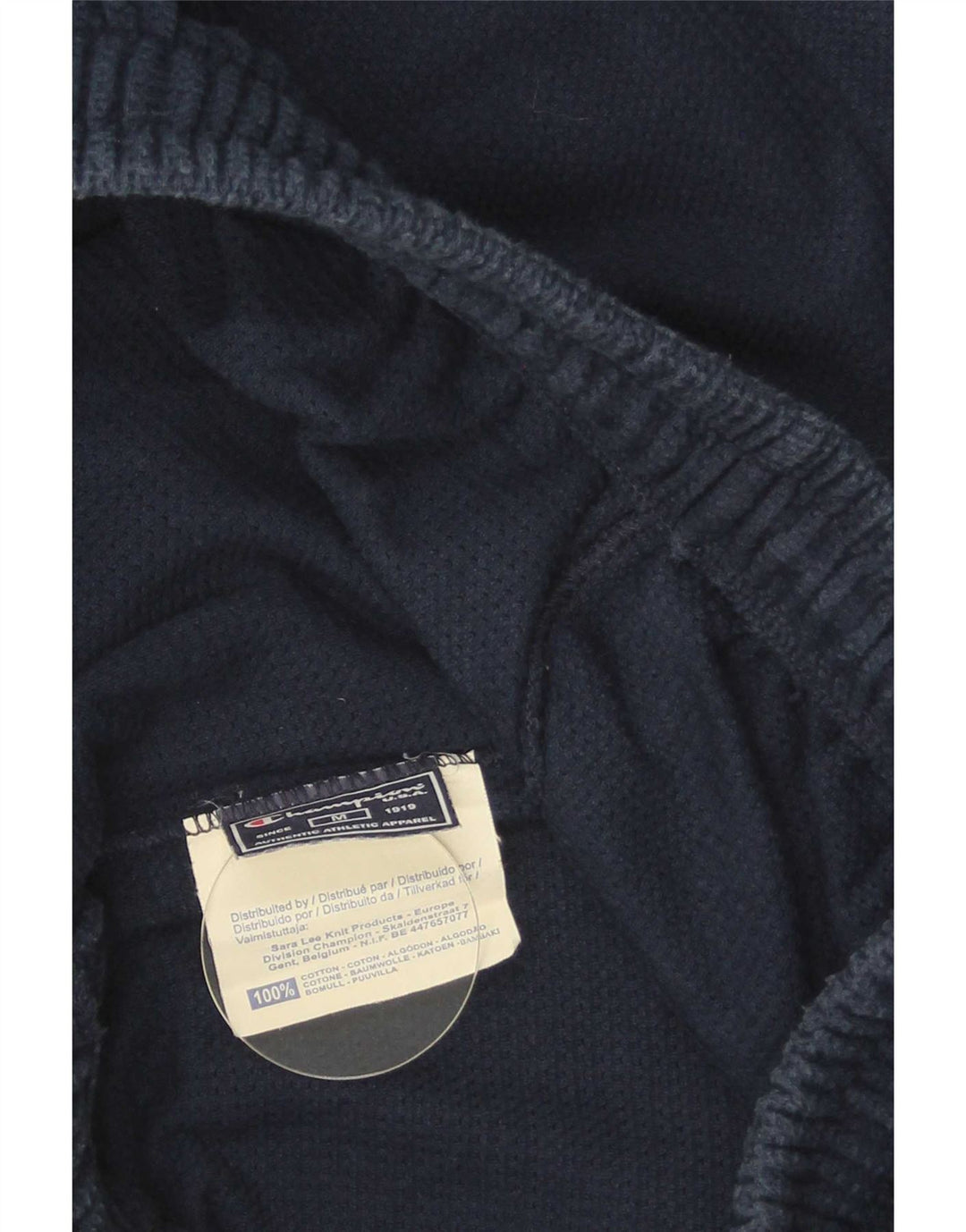 Champion Short de Sport Graphique Homme Bleu Marine Moyen Coton