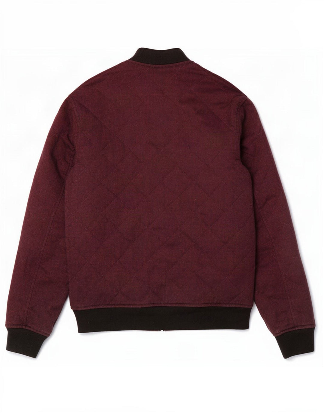Zara Mens Bomber Jacket UK 36 Small Bordeaux Colourblock Polyester