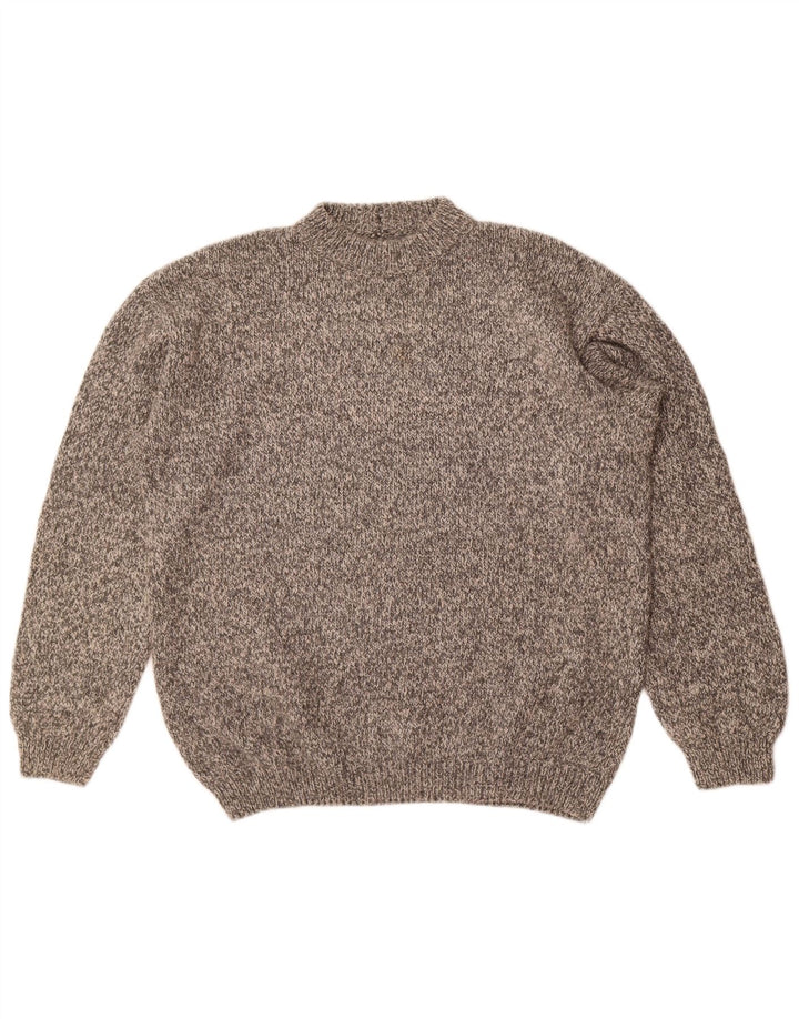 vintage Mens Crew Neck Jumper Pull XL Gris
