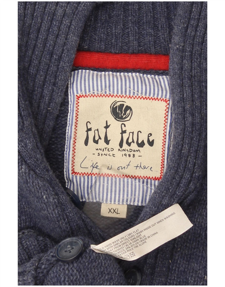 Fat Face Pull col châle pour homme en laine d'agneau Bleu marine 2XL