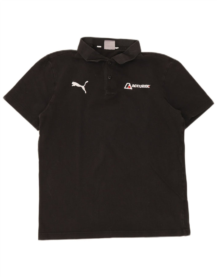 PUMA Polo Homme Noir Moyen Coton