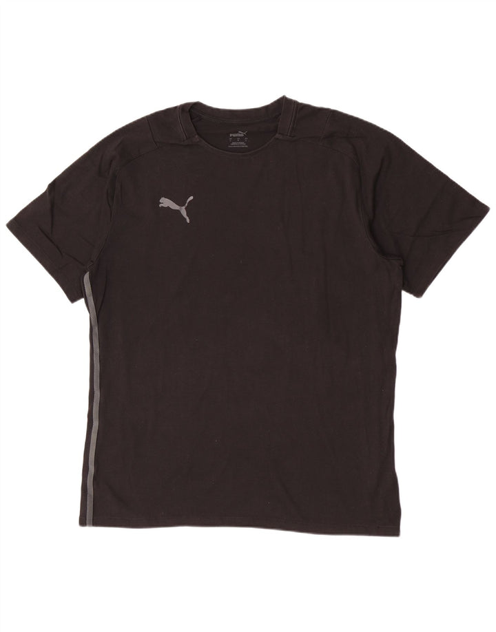 Puma T-shirt à manches courtes pour homme en coton noir Taille L