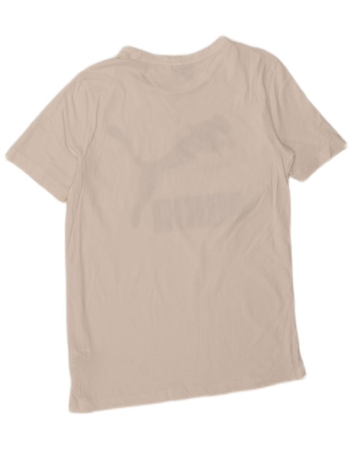 Puma T-Shirt Graphique Homme Petit Blanc Coton