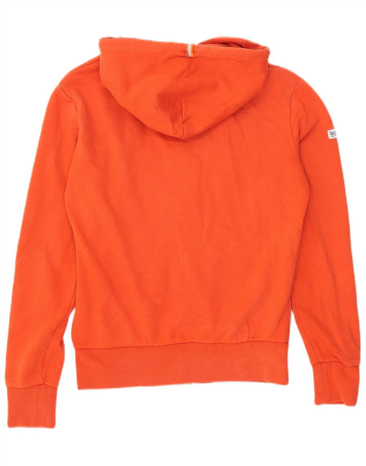 Superdry Pull à capuche zippé pour homme Petit coton orange