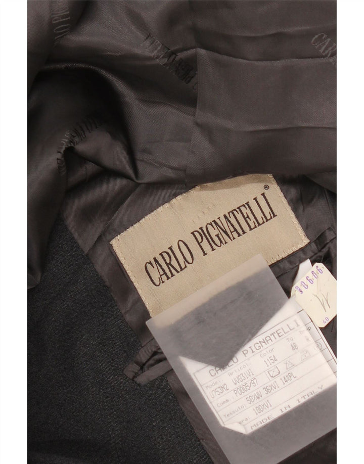 Carlo Pignatelli Veste blazer longue à 4 boutons pour homme IT 48 Gris moyen