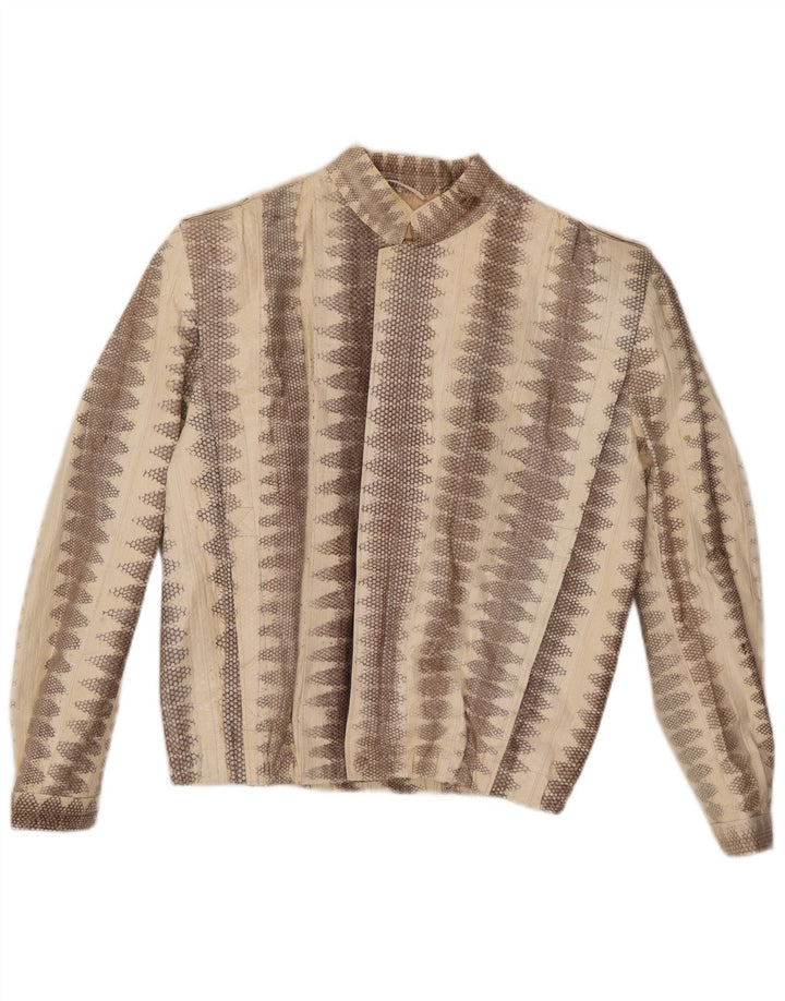 Lee Sands Veste en cuir pour homme UK 40 Grand imprimé animal beige