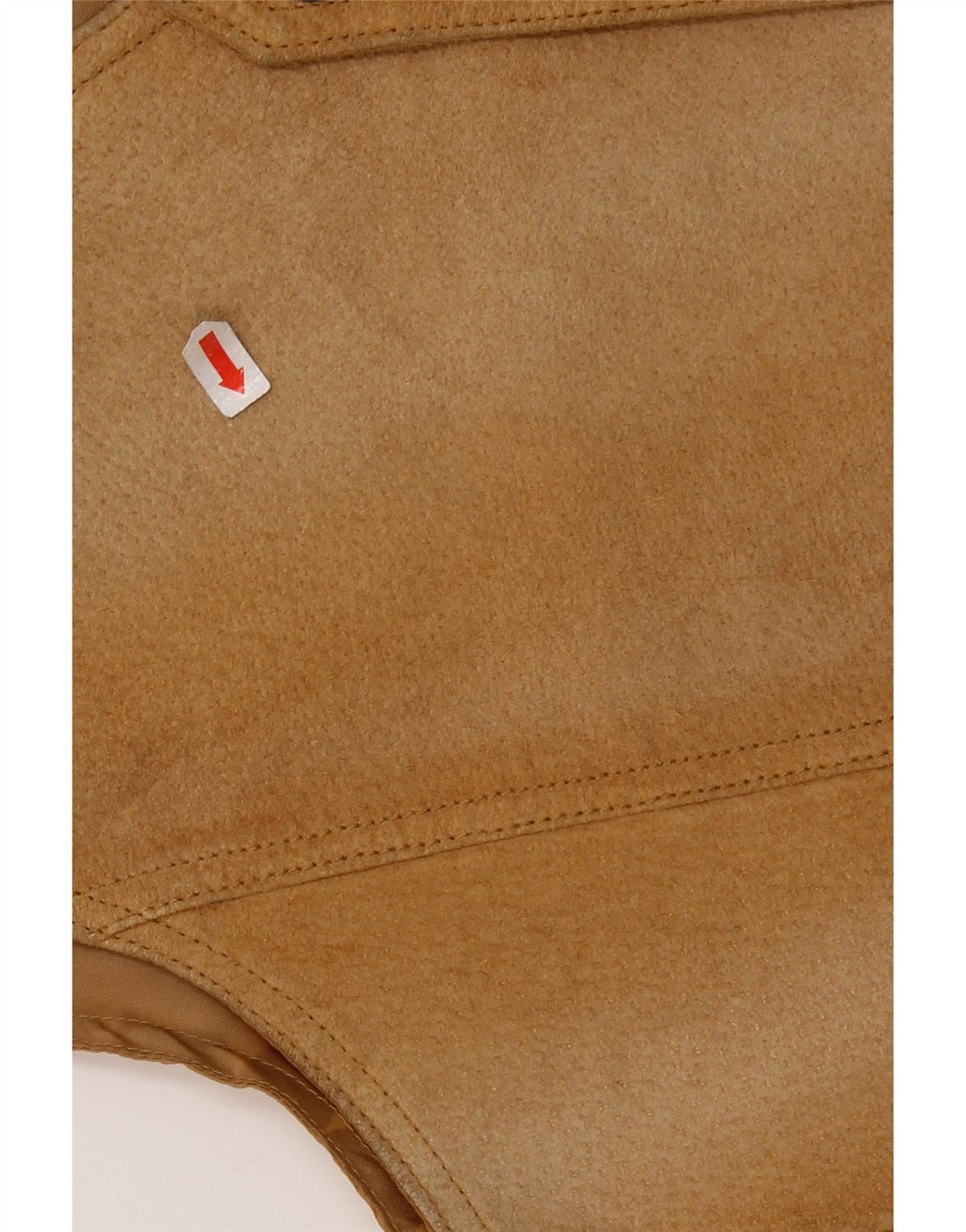 VINTAGE Gilet en Daim Homme IT 44 XS Cuir Marron