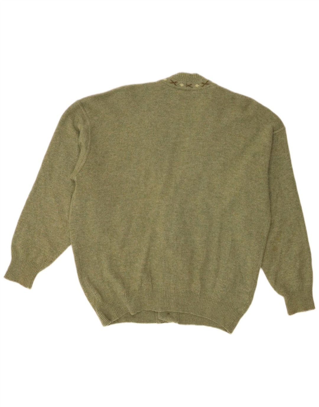 Baroni Cardigan Homme Pull IT 48 Vert Moyen Argyle/Diamant