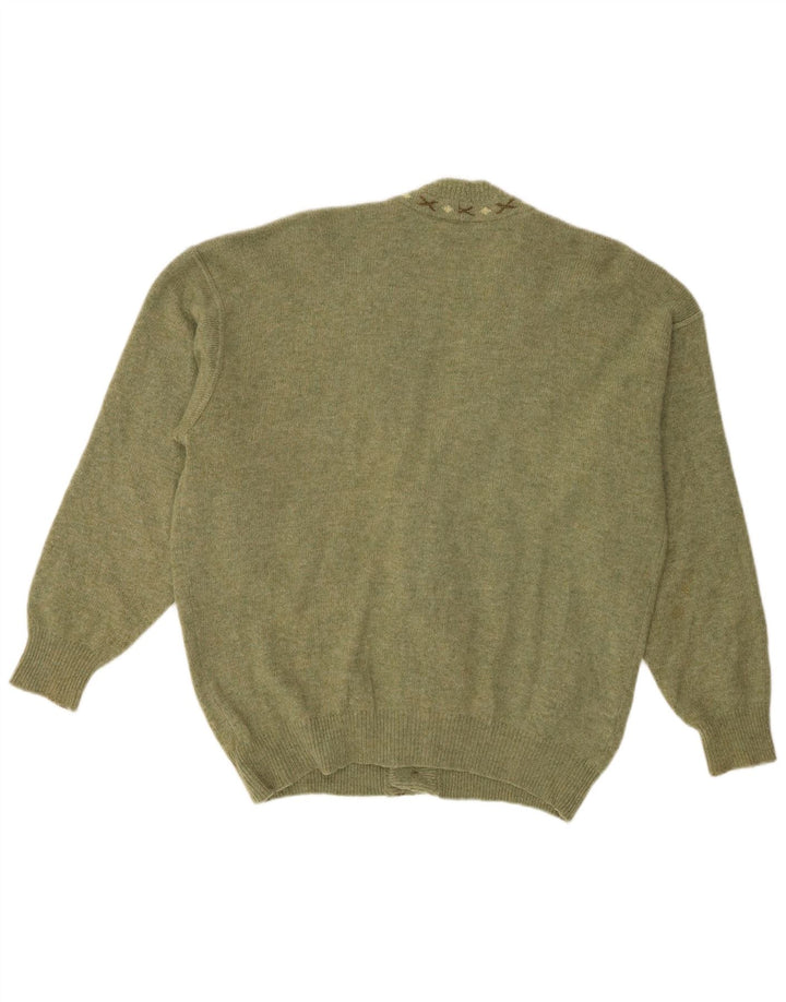 Baroni Cardigan Homme Pull IT 48 Vert Moyen Argyle/Diamant