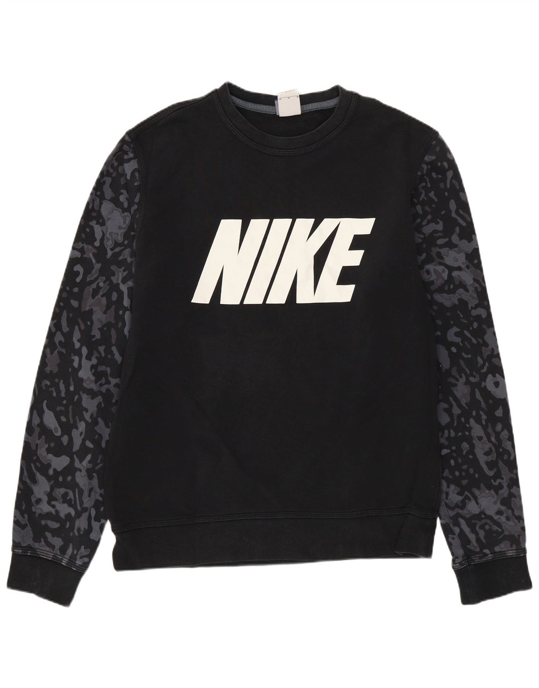 Nike Sweat-shirt graphique en coton camouflage noir moyen pour homme