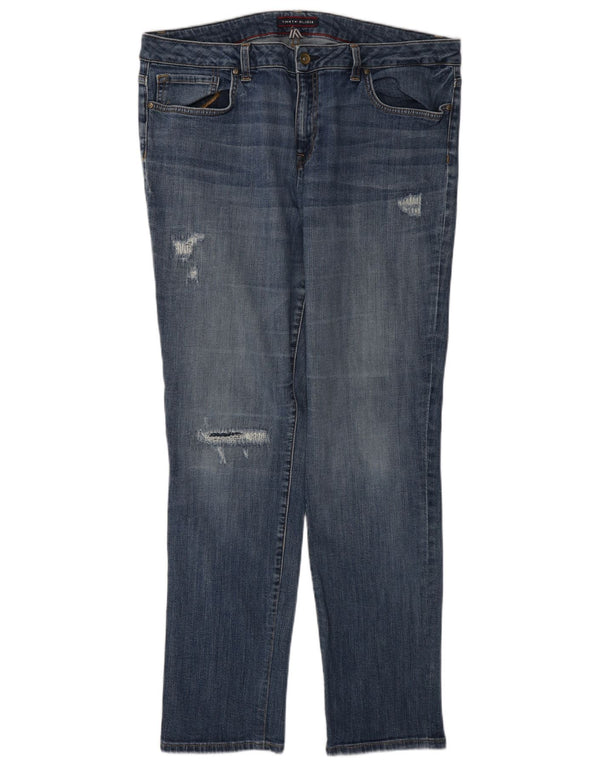 Tommy Hilfiger Jean slim effet vieilli W36 L31 en coton bleu pour femme