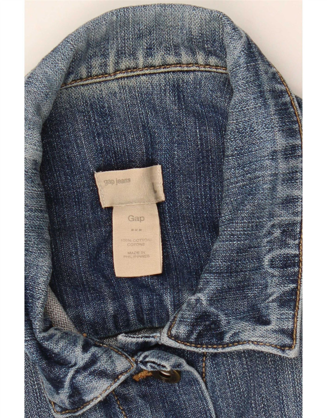 Gap Veste en jean pour femme UK 16 Large Bleu Coton