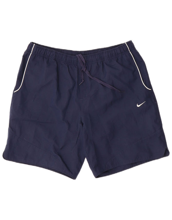 Short de sport Nike pour hommes, grand, bleu marine, polyester