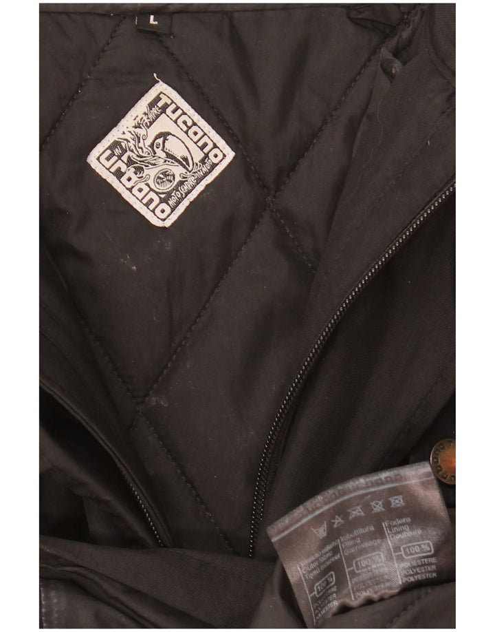 Tucano Urbano Veste utilitaire à capuche pour homme UK 40 Large Noir Polyester