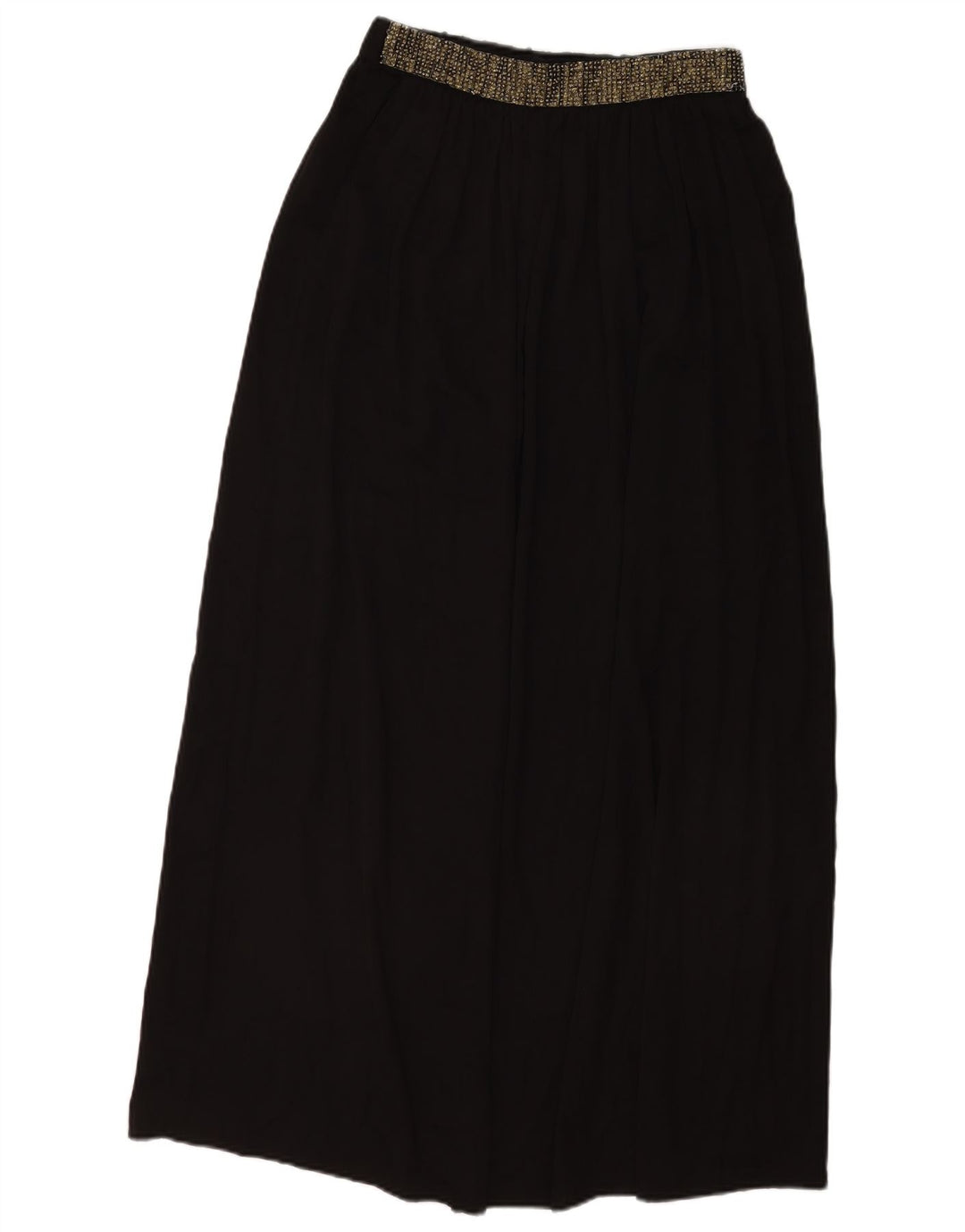 ZARA Femme Jupe Maxi Plissée Moyen W28 Noir