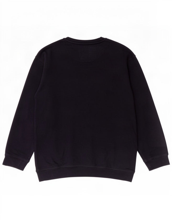 Superga Sweat-shirt graphique pour femme UK 14 Bleu marine moyen Coton