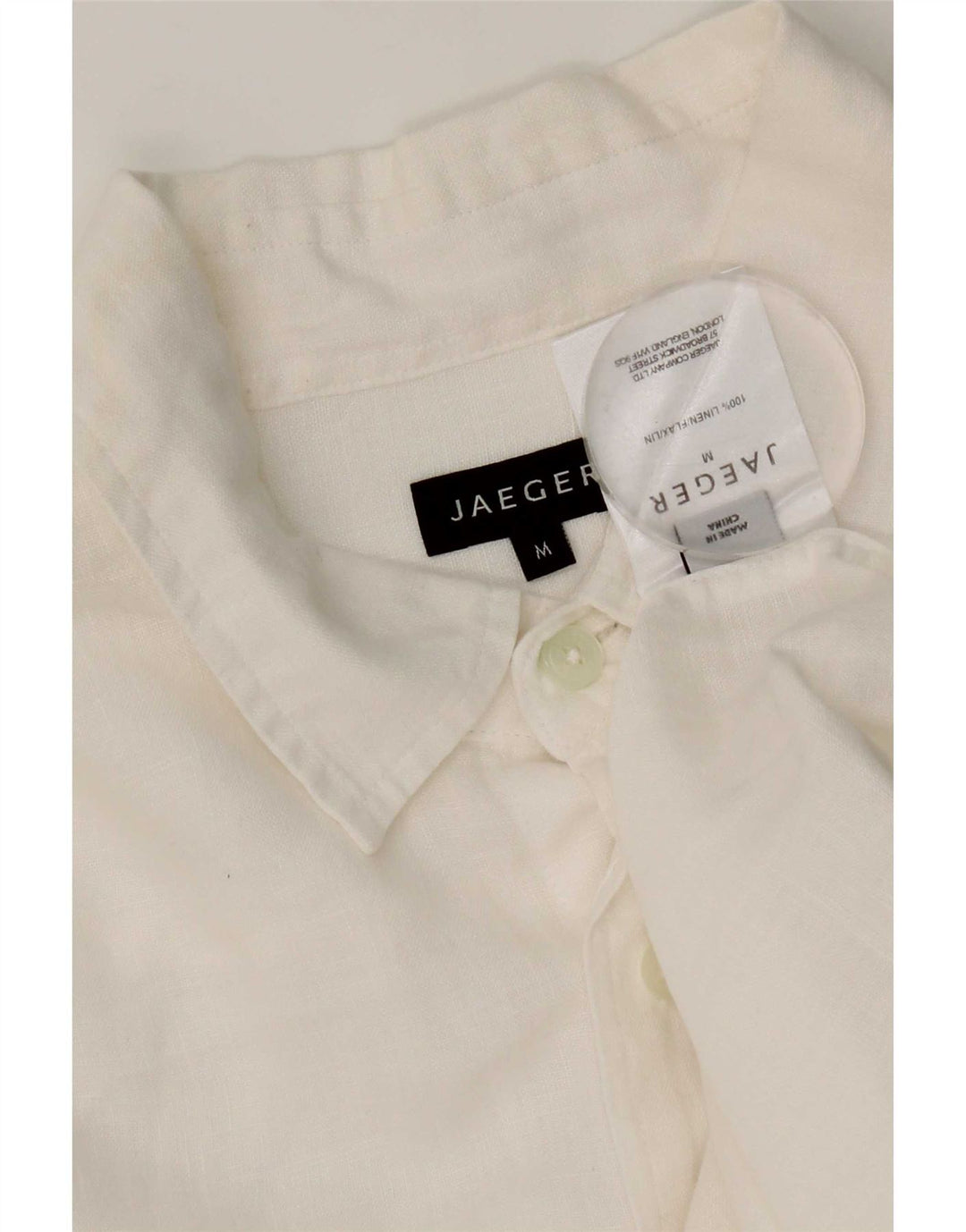 Jaeger Chemise Homme Lin Blanc Moyen